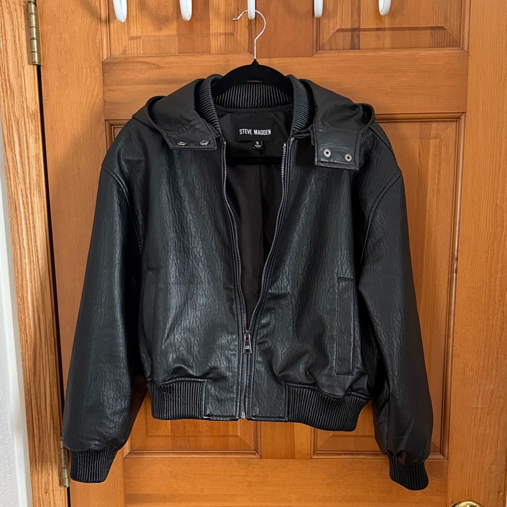 Steve Madden Black Bomber Jacket